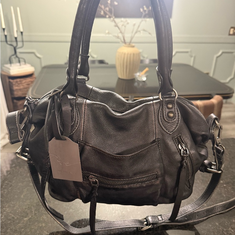 Free people we the free baby Emerson tote black handbag